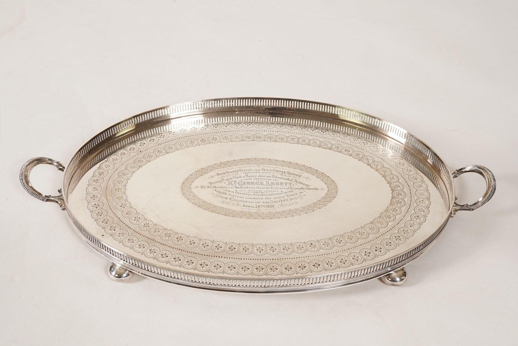 A late Victorian five piece silver tea and coffee service, all pieces with makers marks for John Edward Bingham and Walker & Hall